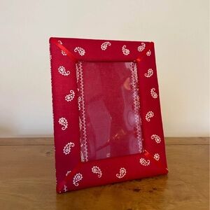 Red Paisley / “Bandana Print” Western Fabric Frame